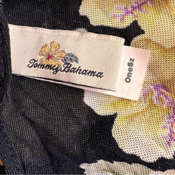 Tommy Bahama Women's Yellow Hibiscus Floral Scarf Wrap Rectangular Vintage - Picture 4 of 7